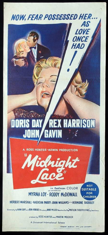 MIDNIGHT LACE Original daybill Movie Poster Doris Day Rex Harrison John Gavin