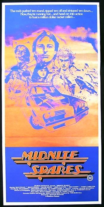 MIDNITE SPARES Original daybill Movie poster Bruce Spence Max Cullen 1983
