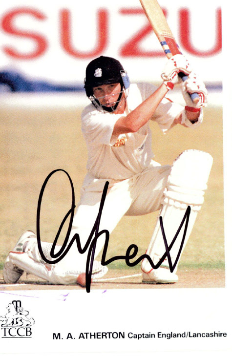 MIKE ATHERTON Cricket Autographed Photo England Captain