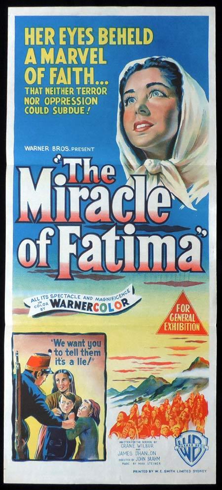 THE MIRACLE OF FATIMA Original Daybill Movie Poster Gilbert Roland