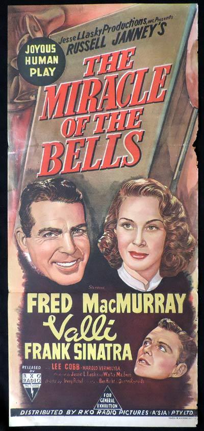 MIRACLE OF THE BELLS Daybill Movie poster RKO Fred MacMurray Frank Sinatra