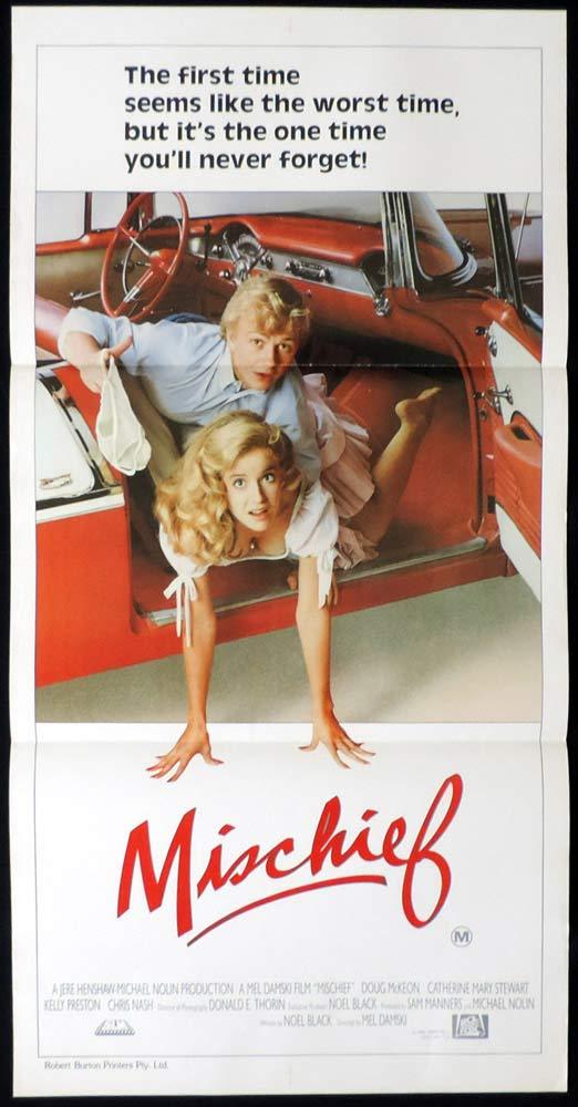 MISCHIEF Original Daybill Movie Poster Doug McKeon Kelly Preston Chris Nash