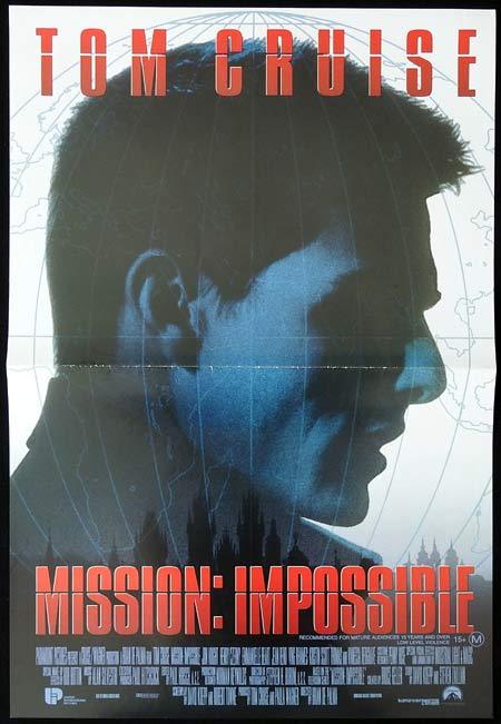 MISSION IMPOSSIBLE Original Daybill Movie Poster Tom Cruise Jon Voight