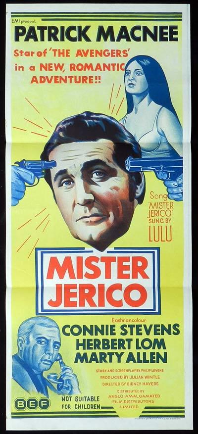 MISTER JERICO Original Daybill Movie Poster  Patrick MacNee Connie Stevens