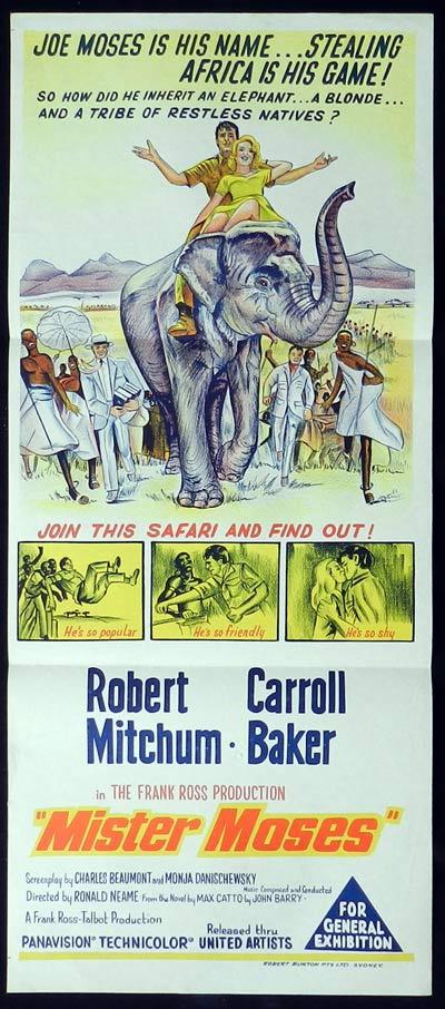 MISTER MOSES Original Daybill Movie Poster Robert Mitchum