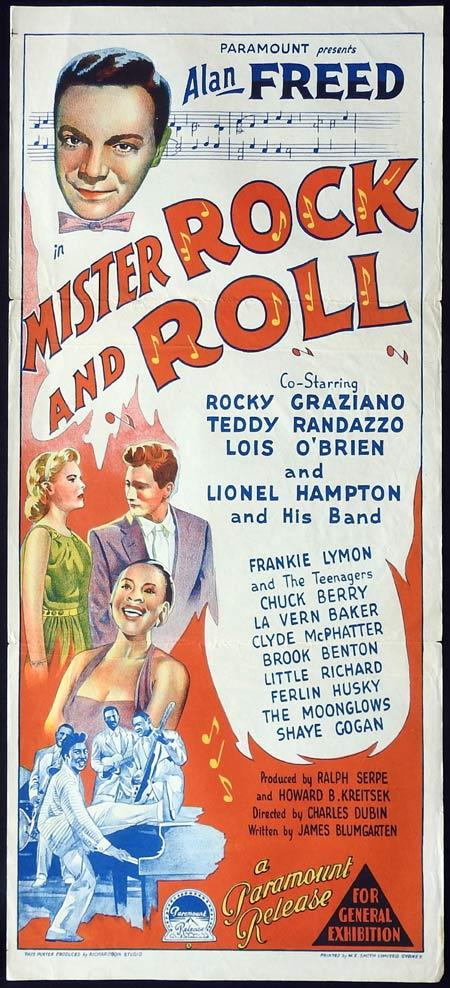 MISTER ROCK AND ROLL Original daybill Movie Poster Alan Freed Teddy Randazzo Lois O’Brien