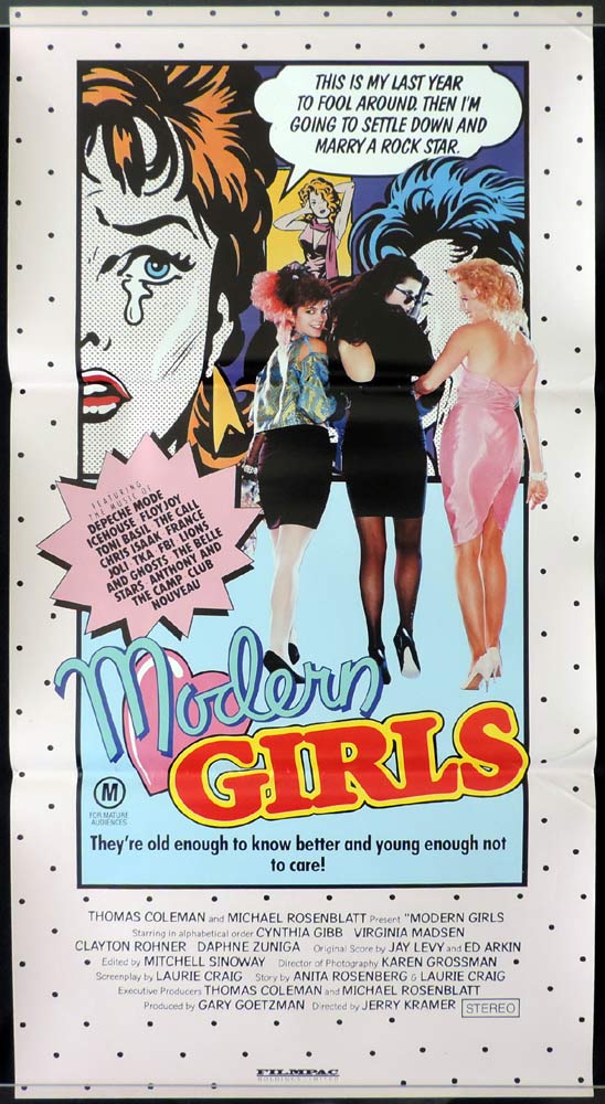 MODERN GIRLS Original Daybill Movie Poster Cynthia Gibb Virginia Madsen