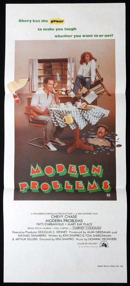 MODERN PROBLEMS Original Daybill Movie poster CHEVY CHASE Patt D’Arbanville