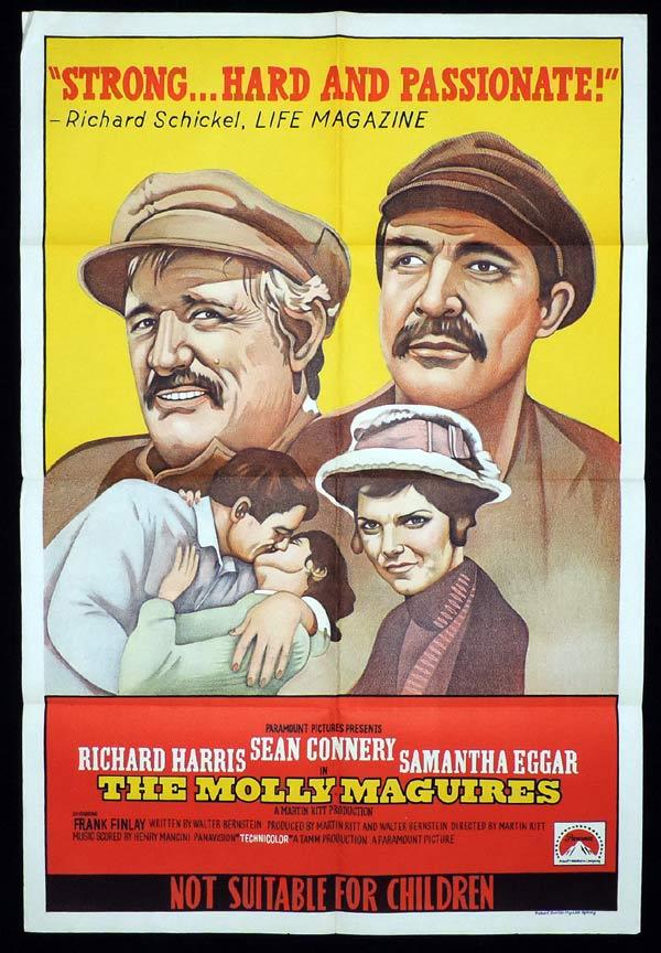 THE MOLLY MAGUIRES One Sheet Movie Poster Richard Harris Sean Connery