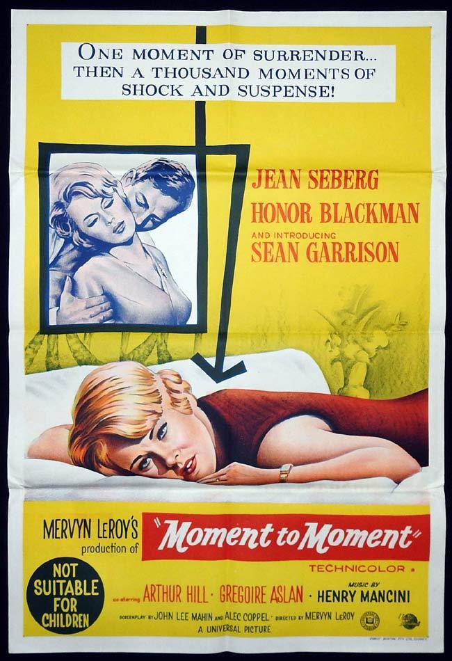 MOMENT TO MOMENT Original One sheet Movie poster Jean Seberg Honor Blackman