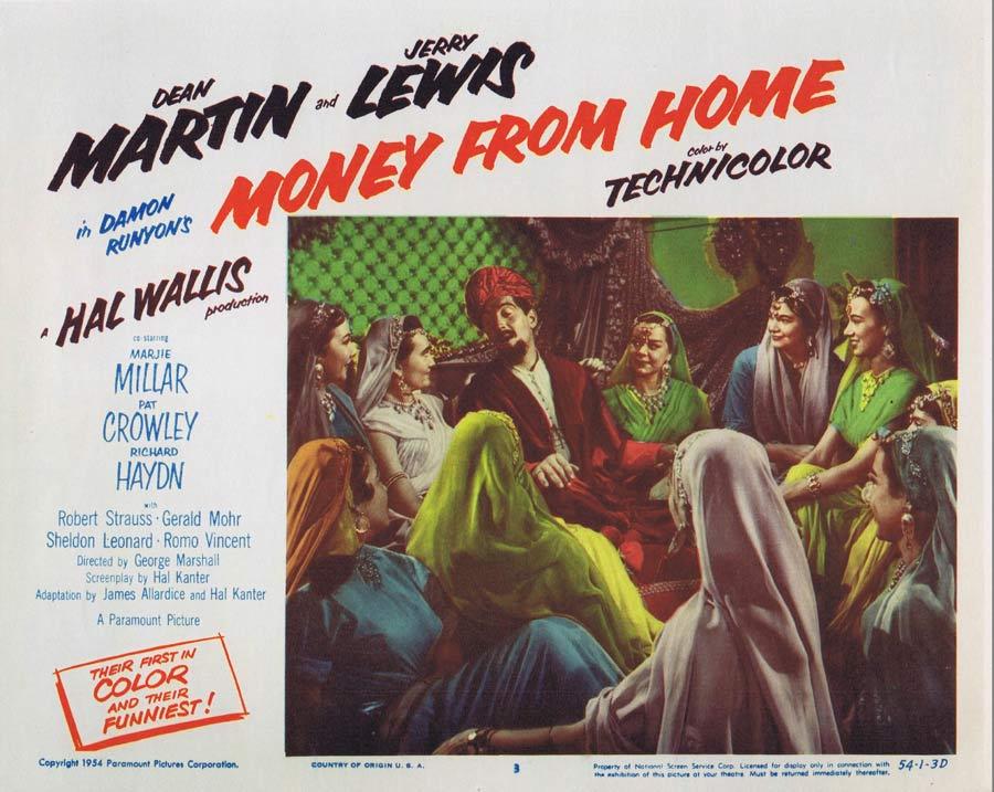 MONEY FROM HOME Lobby Card 3 Dean Martin Jerry Lewis