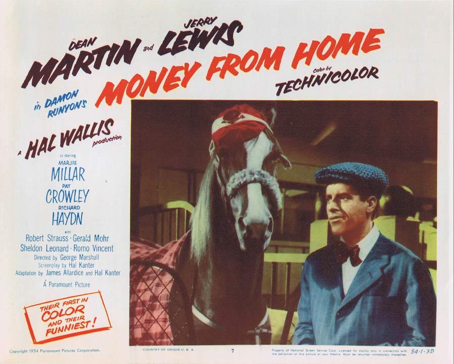 MONEY FROM HOME Lobby Card 7 Dean Martin Jerry Lewis