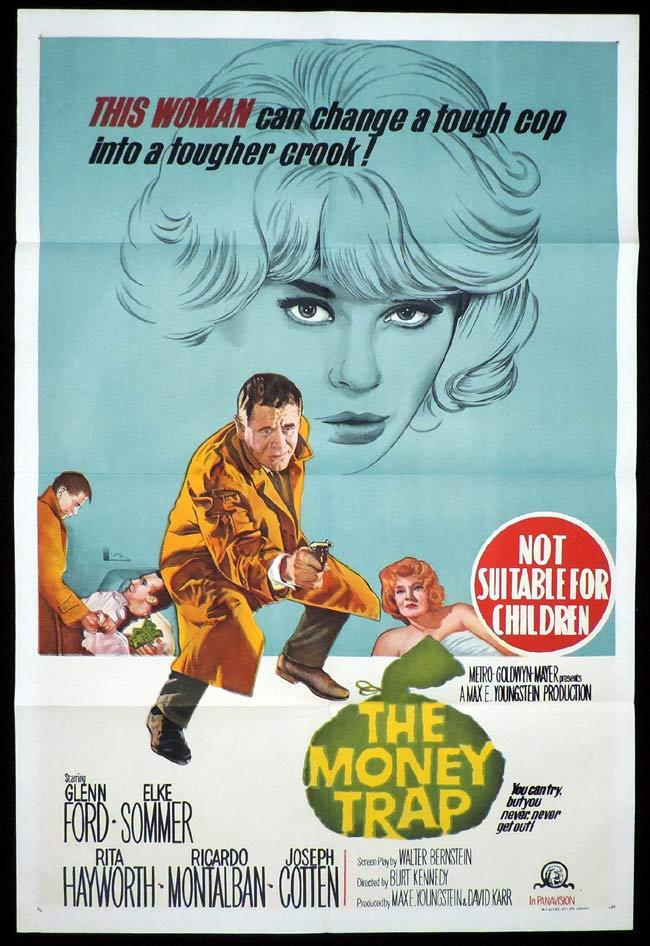 THE MONEY TRAP One Sheet Movie Poster Rita Hayworth Glenn Ford