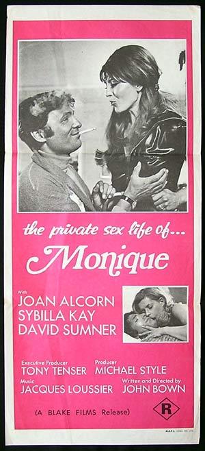 MONIQUE aka PRIVATE SEX LIFE OF MONIQUE ’69 Joan Alcorn Sexploitation Movie Poster