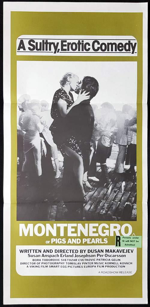MONTENEGRO Daybill Movie poster Pigs and Pearls Susan Anspach