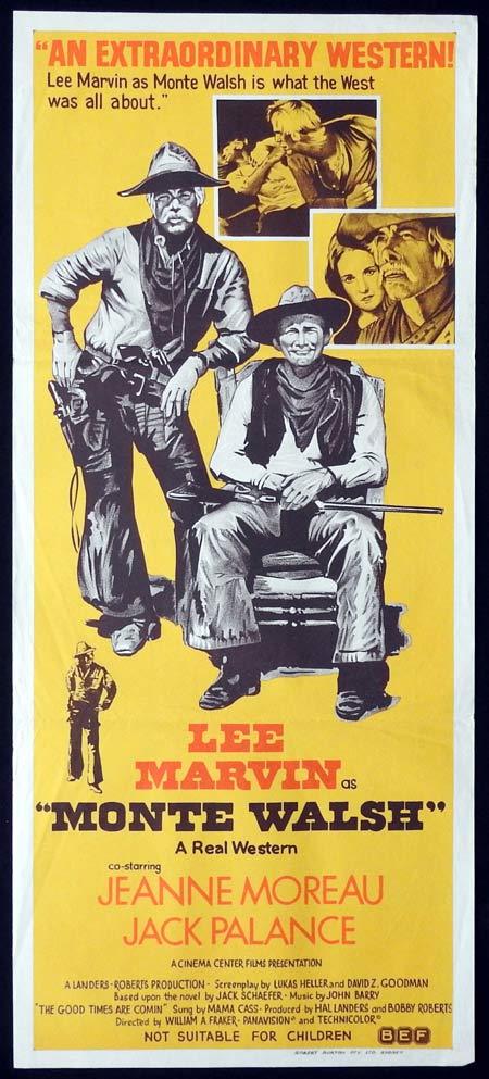 MONTE WALSH Original Daybill Movie Poster Lee Marvin Jeanne Moreau Jack Palance