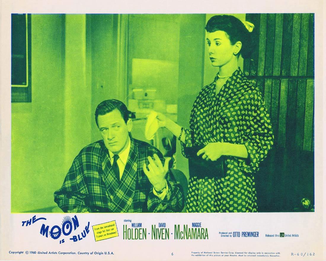 THE MOON IS BLUE Lobby Card 6 William Holden David Niven 1960r