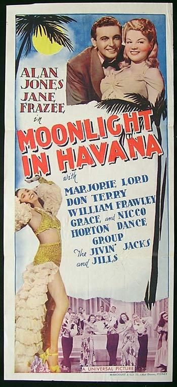 MOONLIGHT IN HAVANA Movie Poster 1942 Alan Jones Australian Daybill