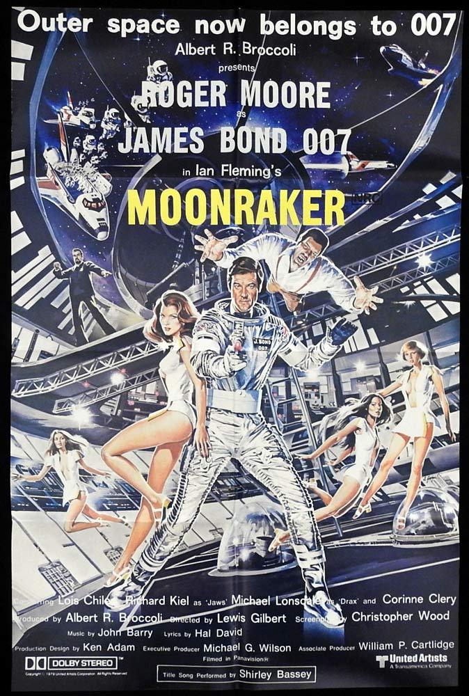 MOONRAKER Original AU One sheet Movie poster Roger Moore James Bond