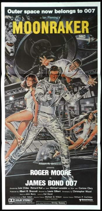 MOONRAKER Original Australian daybill Movie poster James Bond 007 