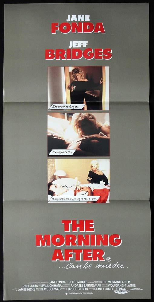 THE MORNING AFTER Original Daybill Movie poster JANE FONDA Jeff Bridges