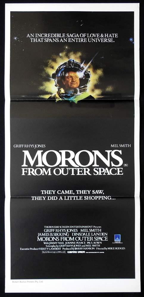 MORONS FROM OUTER SPACE Original Daybill Movie poster Mel Smith Griff Rhys Jones
