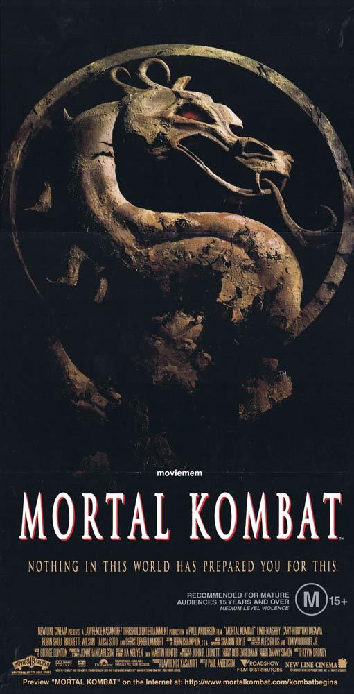 MORTAL KOMBAT Original Daybill Movie Poster Christopher Lambert
