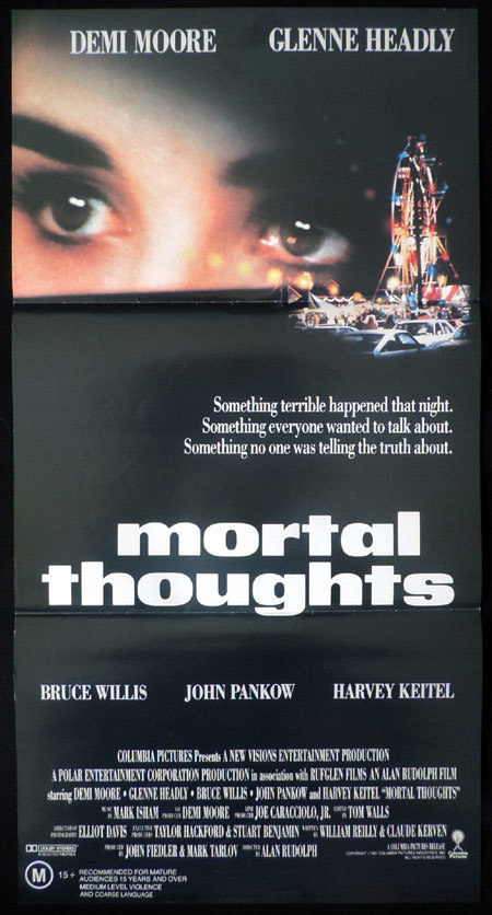 MORTAL THOUGHTS Original Daybill Movie poster
