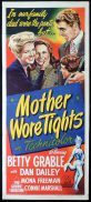 MOTHER WORE TIGHTS Original Daybill Movie Poster Betty Grable Dan Dailey