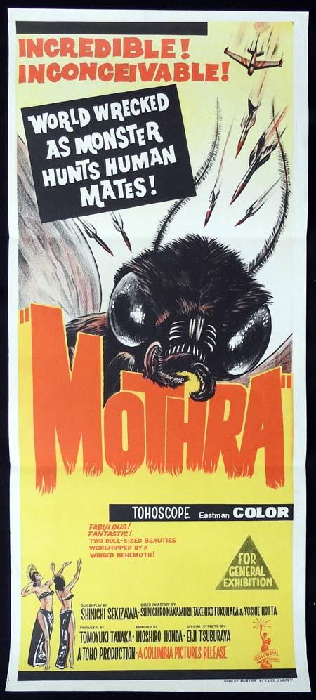 MOTHRA Original Daybill Movie Poster Toho Studios Sci Fi