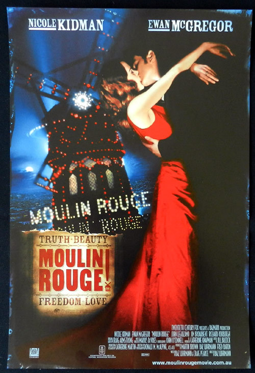 MOULIN ROUGE 2001 Daybill Movie poster Nicole Kidman Ewan McGregor