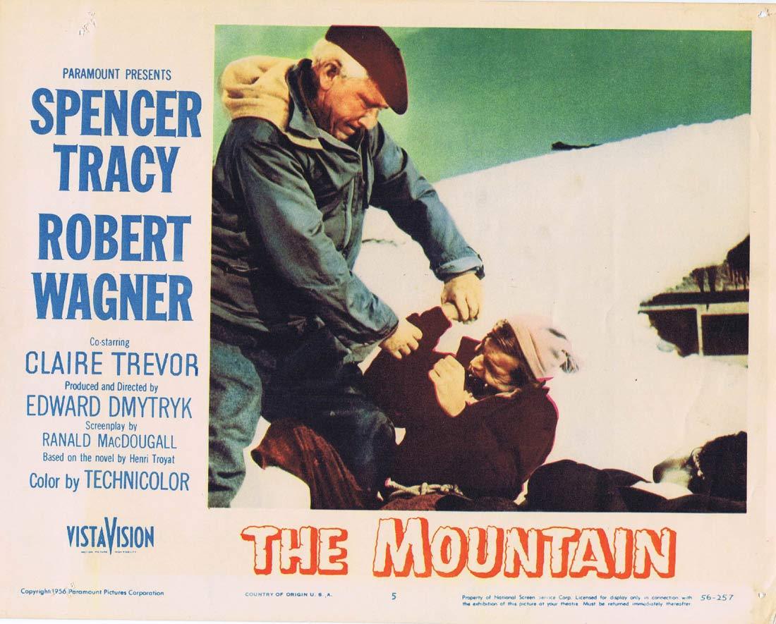 THE MOUNTAIN Original Lobby Card 5 Spencer Tracy Robert Wagner