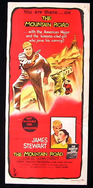 THE MOUNTAIN ROAD ’60-James Stewart RARE poster
