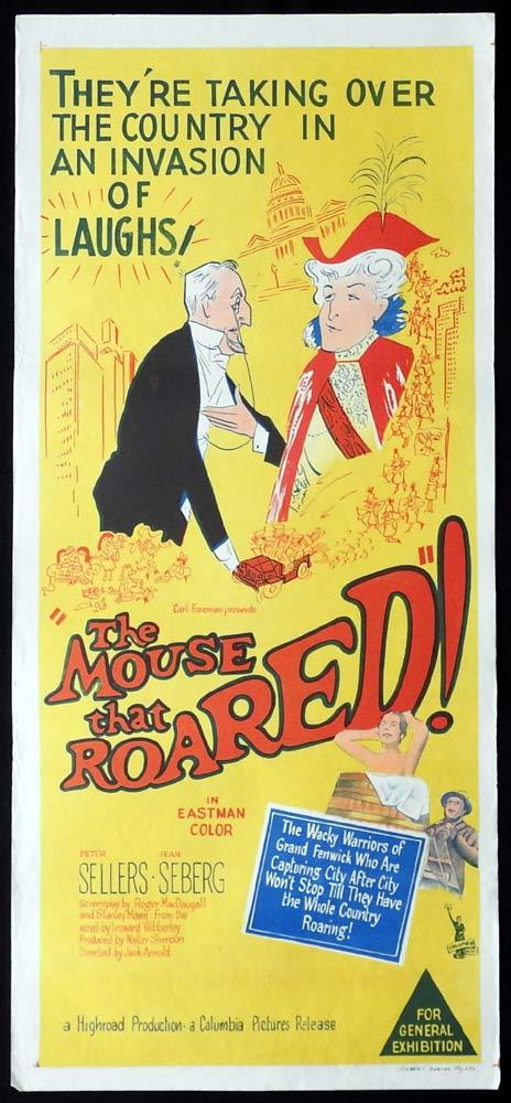 THE MOUSE THAT ROARED Original Daybill Movie Poster Peter Sellers Jean Seberg