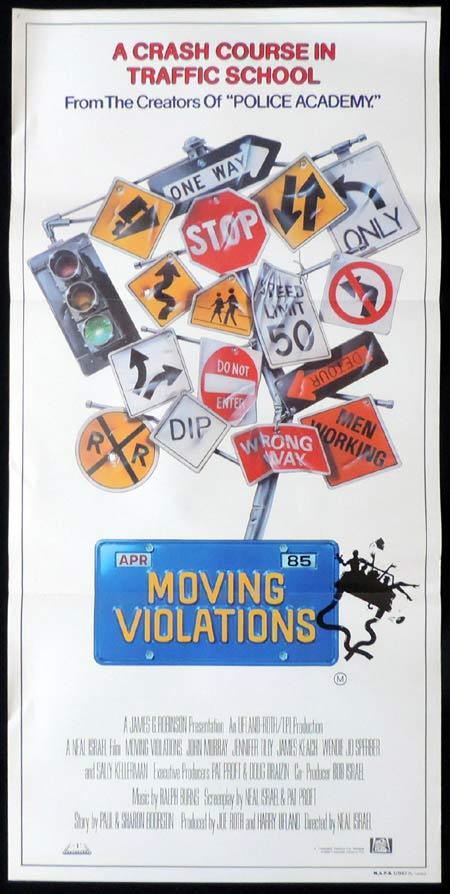 MOVING VIOLATIONS Original Daybill Movie Poster Jennifer Tilly