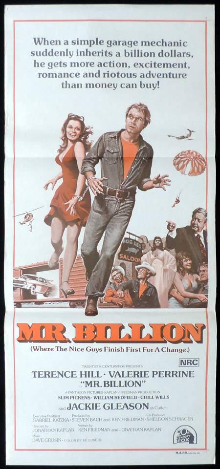 MR BILLION Original Daybill Movie Poster Valerie Perrine Terence Hill