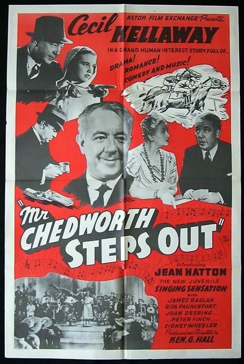 MR CHEDWORTH STEPS OUT 1939 Ken G.Hall AUSTRALIAN FILM US One sheet Movie poster