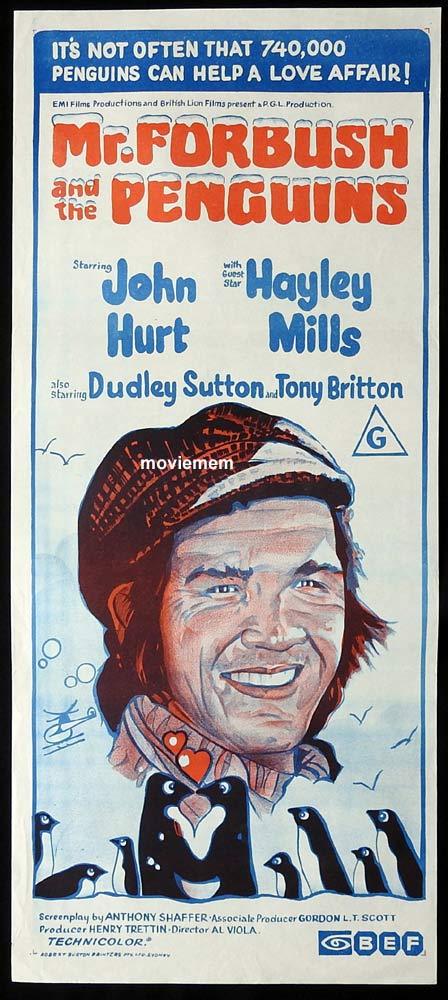 MR FORBUSH AND THE PENGUINS Original Daybill Movie Poster John Hurt Hayley Mills