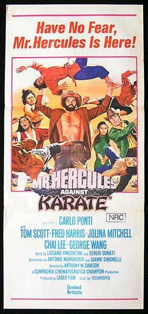 MR HERCULES AGAINST KARATE Daybill Movie poster Antonio Margheriti.