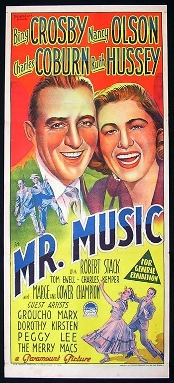 MR MUSIC Movie poster RICHARDSON STUDIO Australian Daybill Bing Crosby