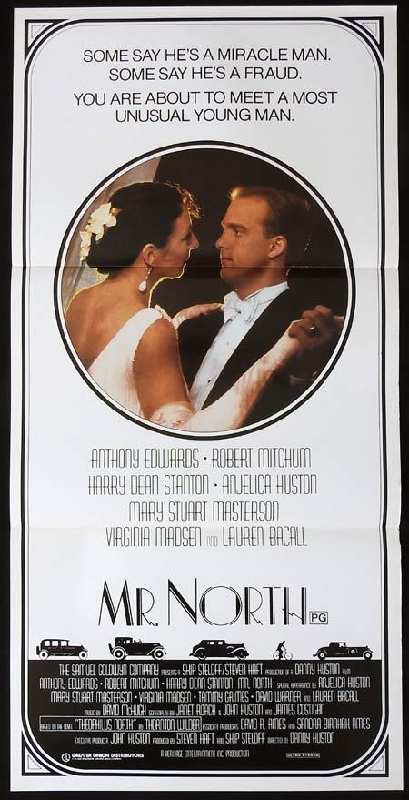MR NORTH Original daybill Movie Poster Robert Mitchum Anthony Edwards