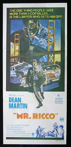 MR RICCO Original Daybill Movie Poster Dean Martin
