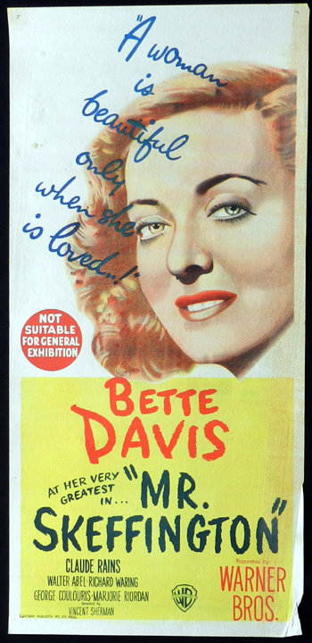 MR SKEFFINGTON daybill Movie poster Claude Rains Bette Davis