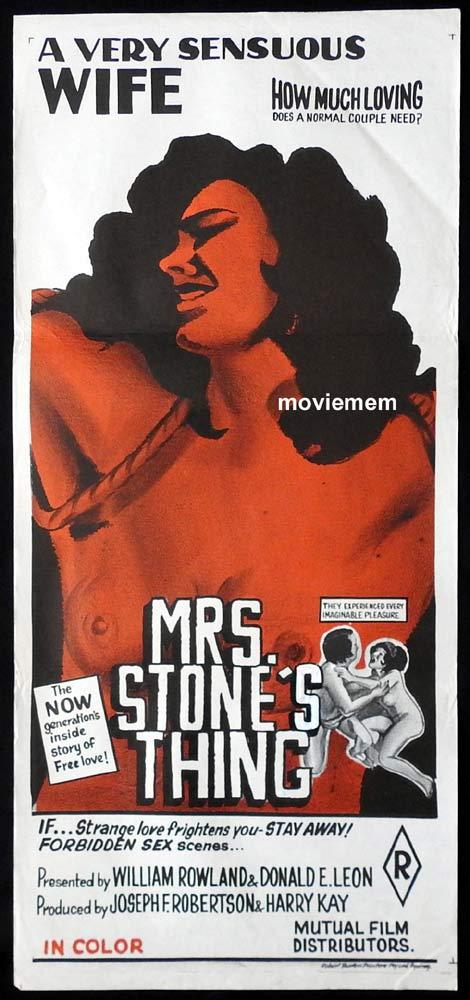 MRS STONE’S THING Original Daybill Movie Poster Karen Johnson Sexploitation