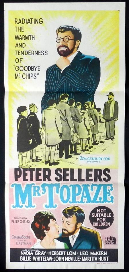 MR TOPAZE Daybill Movie Poster Peter Sellers