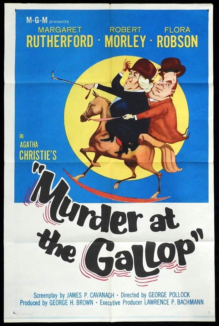 MURDER AT THE GALLOP Original US One sheet Movie poster Margaret Rutherford