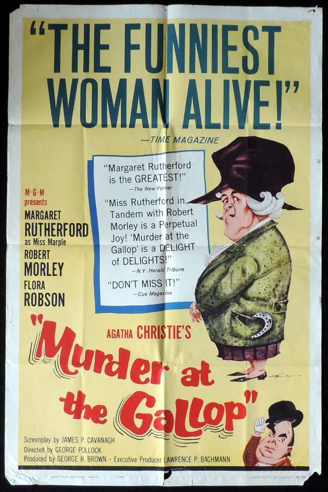MURDER AT THE GALLOP US One Sheet Movie Poster Margaret Rutherford