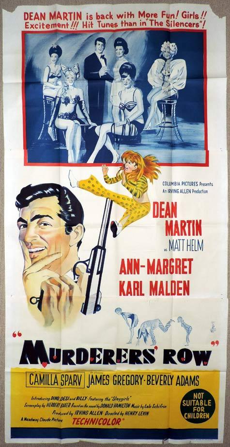 MURDERERS ROW Original 3 Sheet Movie Poster Dean Martin as Matt Helm