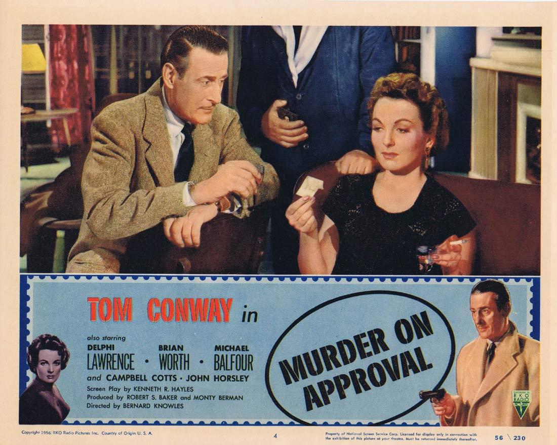 MURDER ON APPROVAL Lobby Card 4 Tom Conway Film Noir RKO