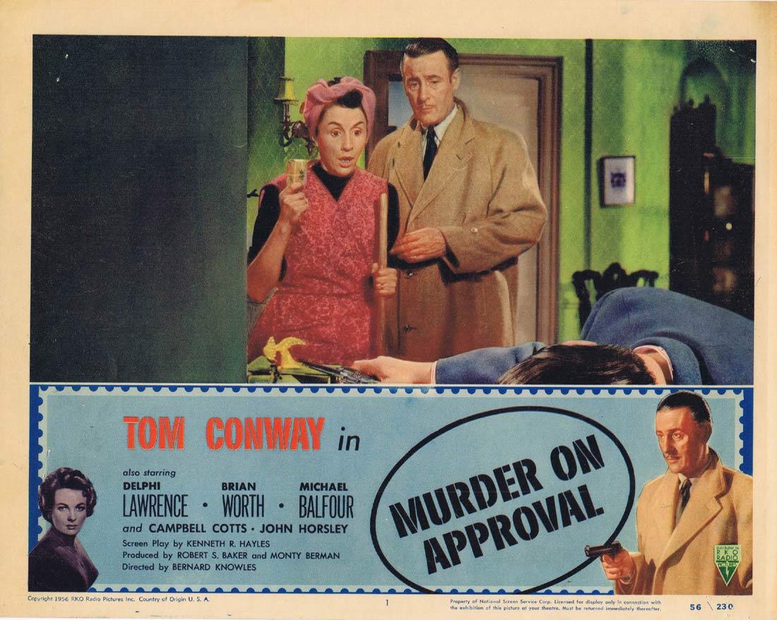 MURDER ON APPROVAL Lobby Card 1 Tom Conway Film Noir RKO